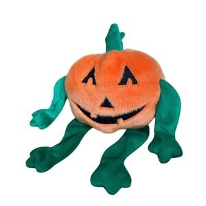 Vintage 1999 TY Inc Halloween Beanie Buddies Collection Pumpkin 8" Plush
